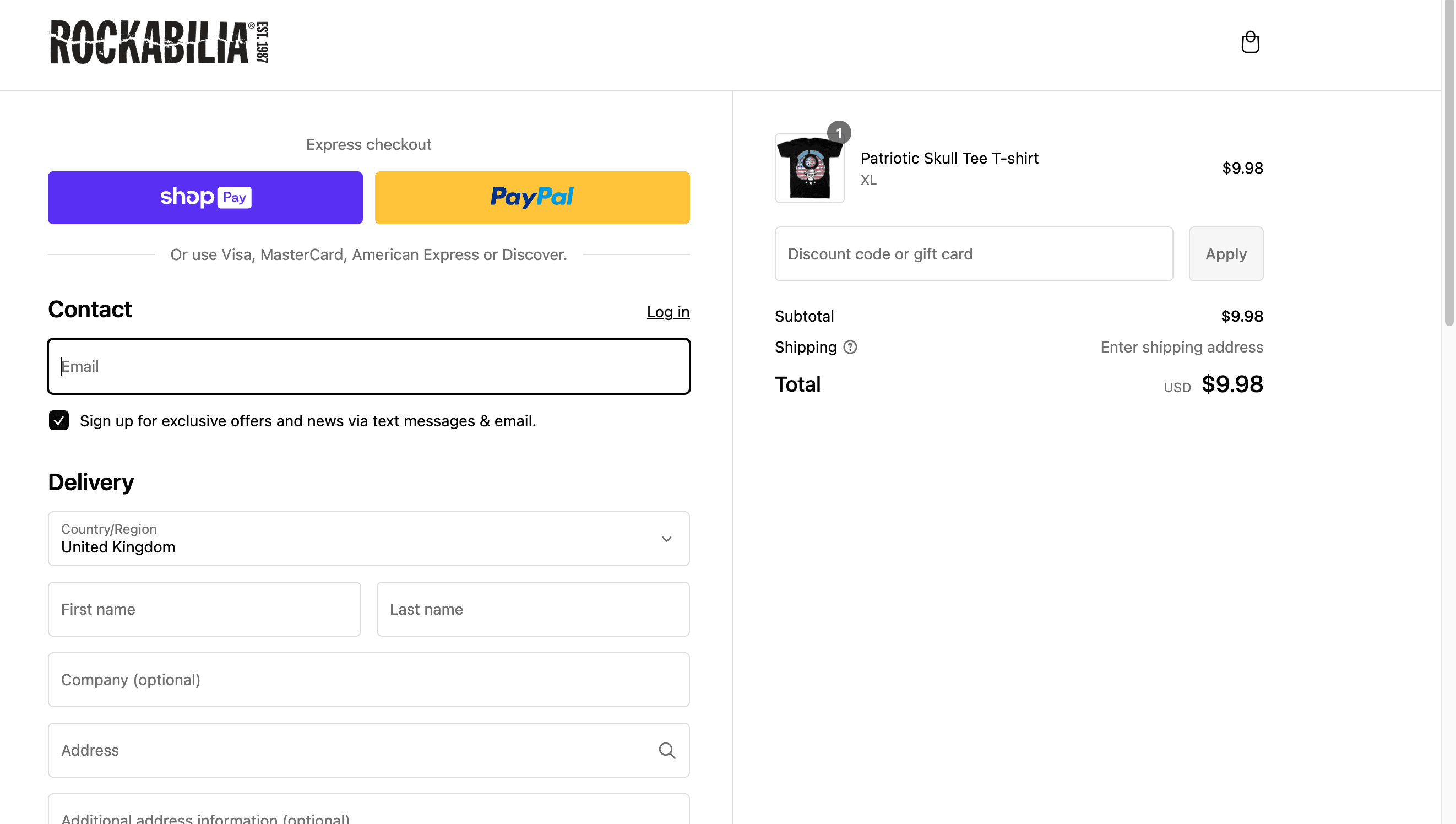 How to apply Rockabilia coupon code